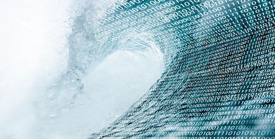 Research Ship with Waves